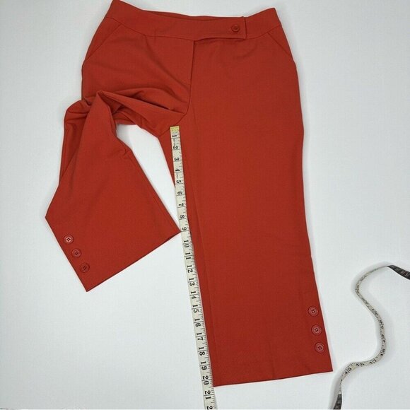 Insight NY Women's Orange Mid-Rise Straight Leg Business Casual Pant 6/W31/L20.5 - Picture 11 of 12